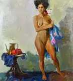 Pomegranates by Sergey Kovalenko, oil on canvas, sold Mar 2023