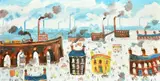 Stockport by Simeon Stafford, oil on panel, offered Mar 2023