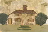 Field Study New Farm Sussex by Raymond Myerscough-Walker, oil on paper, sold Mar 2023
