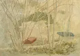 Field Study White Wall by Raymond Myerscough-Walker, oil on paper, sold Mar 2023