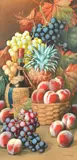 Italian, A still life of mixed fruit with a bottle by Giovanni Barbaro, watercolour, sold Mar 2023