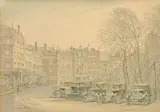 St James's Square 1929 by William Sidney Causer, watercolor, sold Mar 2023