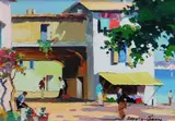Cap Ferrat near Nice, French Riviera by D'Oyly-John, oil on canvas, sold Jun 2019