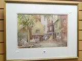 Shambles by Irene Welburn, watercolour, offered Apr 2019