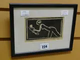 Monochrome print - baby and female by Kevin Sinnott framed limited editon, 1993, print, sold Apr 2019