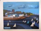 Sailing at Cork by Rosamund Steel Guinness lithograph, lithograph, sold Apr 2019