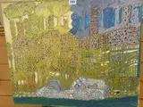 Untitled by Alan Thompson, mixed media on canvas, offered Apr 2019