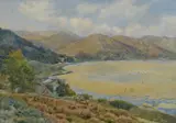 Low Tide, Barmouth Estuary by George Henton, 1909, watercolour, sold Mar 2019