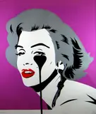 Marilyn - Pink Punk by Pure Evil five colour limited edition, print, sold Mar 2019