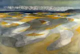 Colour lithograph - beach scene by John Elwyn limited edition, 1988, lithograph, sold Mar 2019