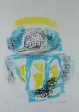 Coloured lithograph - entitled 'Improvisation Number Nine by Ceri Richards limited edition, lithograph, sold Mar 2019
