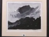 Print - Snowdon under stormy skies by Kyffin Williams Ra limited edition, print, sold Feb 2019