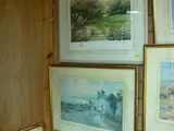 Stamped print - North Wales cottage with boats in the by Warren Williams Arca limited edition, print, sold Feb 2019