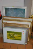 six watercolours, and a signed print including Highland Croft and Weston Park, together with R H Thorne oil on board (8) by Jean M Banks, print, sold Feb 2018