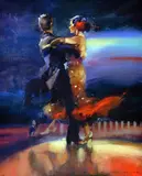 'TANGO', a limited edition print 41/150, signed and numbered by the artist, unframed, by Raymond Leech, print, sold Feb 2018