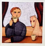 a limited edition print 118/195, signed, titled and numbered in by Paine Propfitt 'double Espresso', print, sold Feb 2018