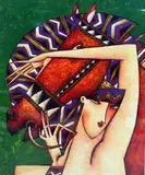 'GLADIATOR GODDESS', a limited edition print 102/195, signed and numbered in pen, by Andrei Protsouk, print, sold Feb 2018