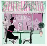 'CAFE WINDOW', a limited edition print 4/195, signed, titled and numbered in pencil, by Sam Wilson, print, sold Feb 2018