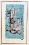 'VENIETZE', a hand embellished print, titled and signed in pencil, 48cm x 29cm by Kevin Blackham, print, sold Feb 2018