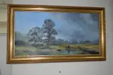 'Distant Hills' and 'Edge of the Storm', oils on canvas, signed by Digby Page, 1979, oil, sold Jan 2018