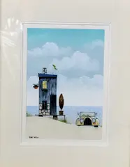 'BEACH', an original watercolour painting, signed by the artist, mounted and framed, by Gary Walton, watercolour, sold Jan 2018