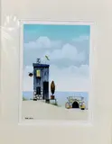'BEACH', an original watercolour painting, signed by the artist, mounted and framed, by Gary Walton, watercolour, sold Jan 2018