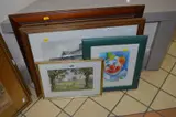 The Cricket Match, Hartley Wintney by Geoffrey Ainley, Wood public house, together with two other pictures, sold Jan 2018