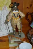 a limited edition white metal figure, 'Charles I' on onyx stepped plinth, height 28cm overall by Anna Dauesui For Birmingham Mint, sculpture, sold Jan 2018