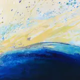 'Full Force', acrylic and resin on box canvas, signed lower by Martin Decent, acrylic and resin, sold Jan 2018