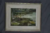 Continental street scenes, a pair, oil on canvas, signed 'ben. M.' by Ben Maile, 1971, oil on canvas, sold Jan 2018