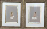 'Georgina I' and 'Georgina II', a pair of pastel studies, by Kay Boyce, pastel, sold Jan 2018
