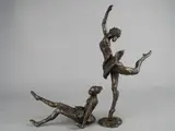 Ballerina En Pointe with the other leg extended behind, a bronze sculpture, by Paul Jenkins, bronze, sold Jan 2018