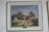 Downlands farm by Morgan John Rendell, oil on canvas, sold Dec 2017