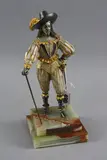 a limited edition white metal figure, 'Charles I' on onyx stepped plinth, height 28cm overall by Anna Dauesui For Birmingham Mint, sculpture, sold Dec 2017