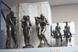 titled 'Gymkhana Girl' x 2, one a.f., 'In The Arms of Love', ' by Five Frith Bronzed Sculptures, sculpture, sold Dec 2017