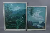 Palm Tree by a stormy sea, oil on canvas, signed lower left, by Eric Smith, oil on canvas, sold Dec 2017
