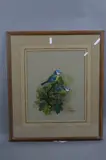 'Blue Tits', watercolour, signed and dated 1961 by Fenwick Lansdowne, 1961, watercolour, sold Dec 2017