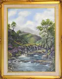 'Dovedale', an original oil on board signed and dated, 40cm x 30cm, framed by Christine Forshaw, oil on board, sold Nov 2017