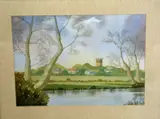 'Pershore Across The Avon', an original watercolour, signed by the artist, 35cm x by Paul Adams, watercolour, sold Nov 2017