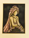 'After The Bath', an original pastel, signed by the artist, 51.5cm x 38.5cm, unframed by Pascale Bigot, pastel, sold Nov 2017