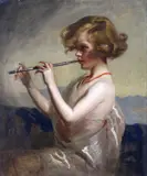 The Pipes of Pan, The Hon by Frank O. Salisbury, Oil on canvas, sold Dec 2016