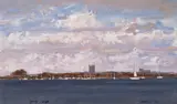 Orford, Suffolk Signed, inscribed Orford and dated '78 Oil on board 25.5 x 40.5cm ++Good condition by David Cobb, Oil on board, offered Dec 2016