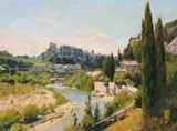 Vaison La Romaine, Provence, France Signed and dated 2002 Oil on board 36 x 49cm Provenance: The Wykeham Gallery, Stockbridge, Hampshire, December 2002, No by Michael Bowman, 2002, Oil on board, sold Dec 2016
