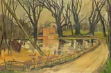 Night and day A pair by Gordon T. Crossley, 1966, oil on canvas, sold Dec 2016