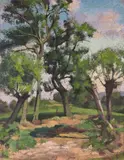 Hampstead Heath Signed by George Chapman, 1946, Oil on board, sold Dec 2016