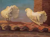 Doves on a roof Signed Oil on canvas 46 x 61cm by O. Taylor Smith, Oil on canvas, sold Dec 2016