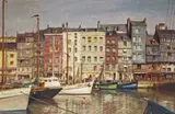 A Normandy Harbour Signed, also signed and titled verso Oil on canvas laid on board 40 x 61cm Provenance: E by Kenneth Denton, Oil on canvas laid on board, offered Dec 2016