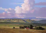A Summer of Promise Signed, also signed, titled and numbered 92.49 verso Oil on canvas 91 x 122cm ++Good condition by John Meyer, Oil on canvas, sold Dec 2016