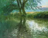 Wylye river Signed Oil on canvas 61 x 76cm by John Osborne, Oil on canvas, offered Dec 2016