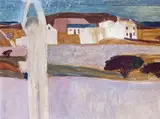 Figure in a landscape Oil on board 60 x 45cm Provenance: Passmore Edwards Gallery, Cornwall, 25th Sept., 1968 D by John Miller, Oil on board, offered Dec 2016